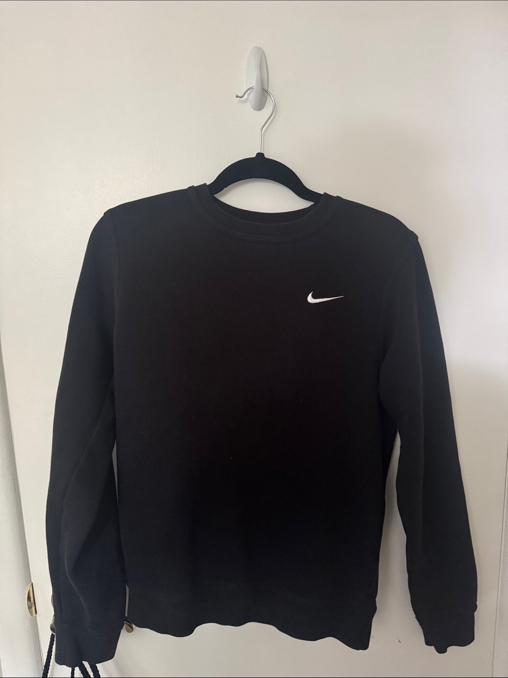 Nike Black Crewneck Sweatshirt with White Swoosh